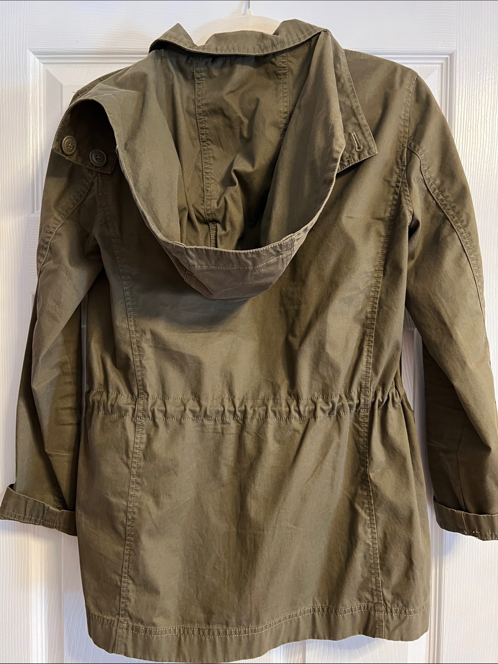 J. Crew Olive Green Drawstring Utility Jacket - Picture 3 of 3